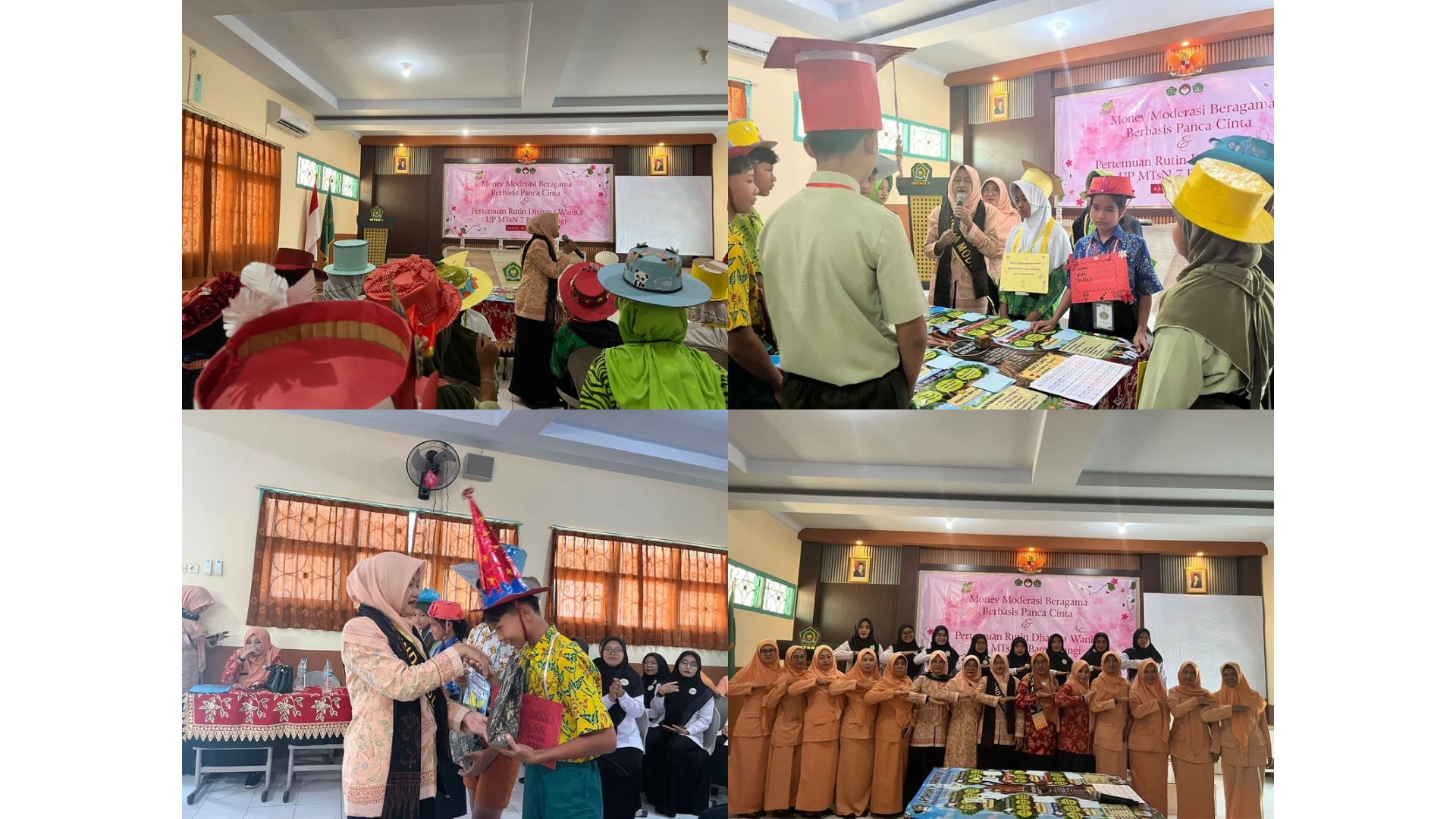 Tanamkan Panca Cinta Moderasi Beragama, Bunda Modis Hadir Monev Matamuda MTs Negeri 7 Banyuwangi