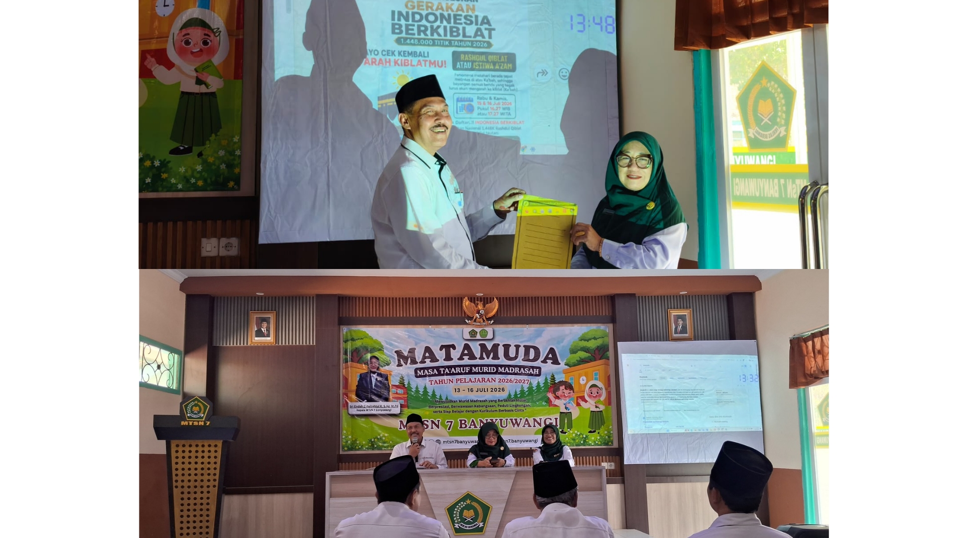 Guru Tendik MTsN 7 Banyuwangi ikuti Sosialisasi Gerakan Nasional Rashdul Qiblat