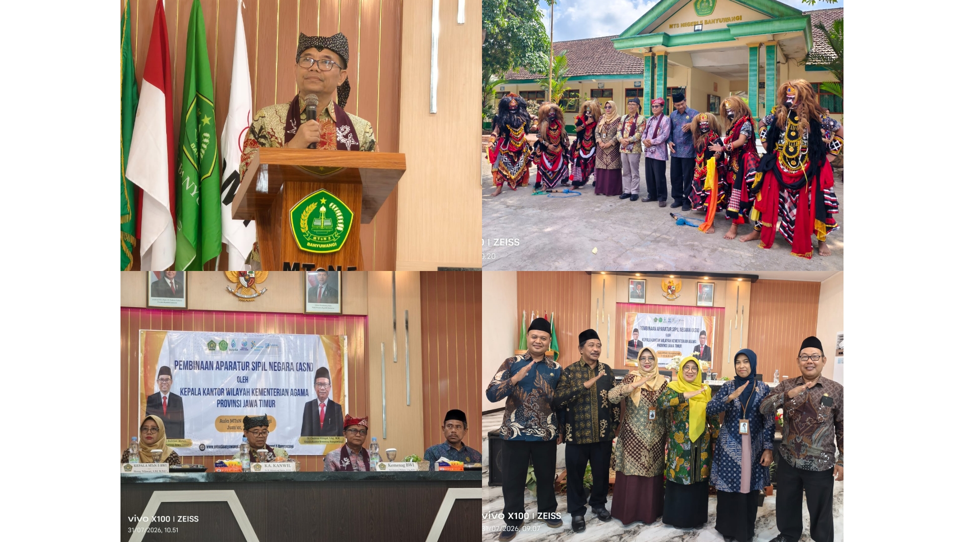 Semangat Baru, Kepala MTsN 7 Banyuwangi Hadir Dalam Pembinaan Asn Oleh Kakanwil Kemenag Prov. Jatim
