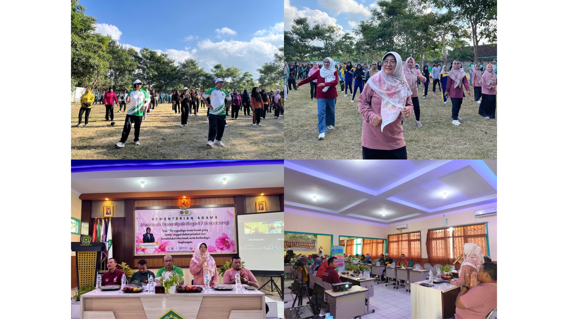 Perkuat Sinergi Lintas Sektor, Kecamatan Purwoharjo Gelar Senam Bersama dan Rakor Pendidikan di MTsN 7 Banyuwangi