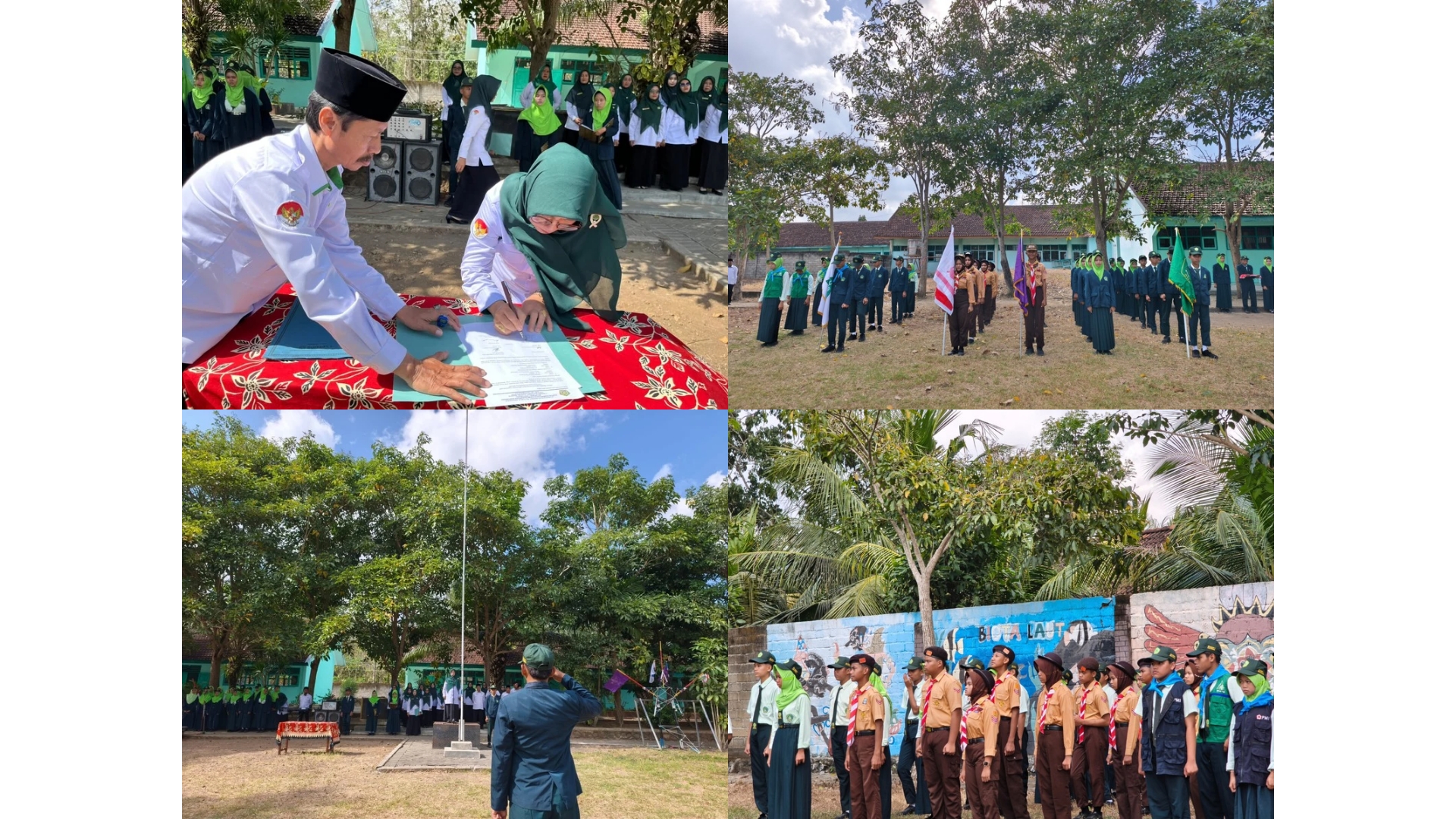 Estafet Kepemimpinan Dimulai, MTsN 7 Banyuwangi Gelar Sertijab Akbar OSIM, PMR, dan Dewan Galang