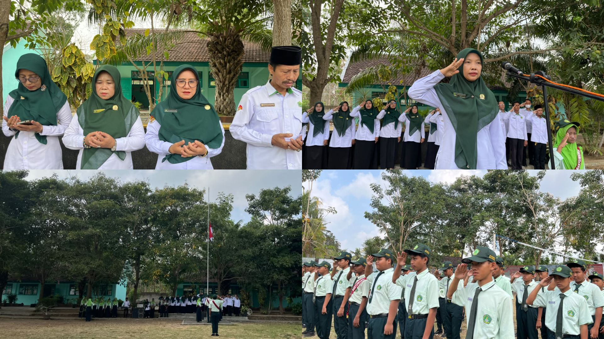 Tegaskan Fungsi Tata Tertib, Upacara Bendera MTsN 7 Banyuwangi Berlangsung Khidmat di Halaman Belakang