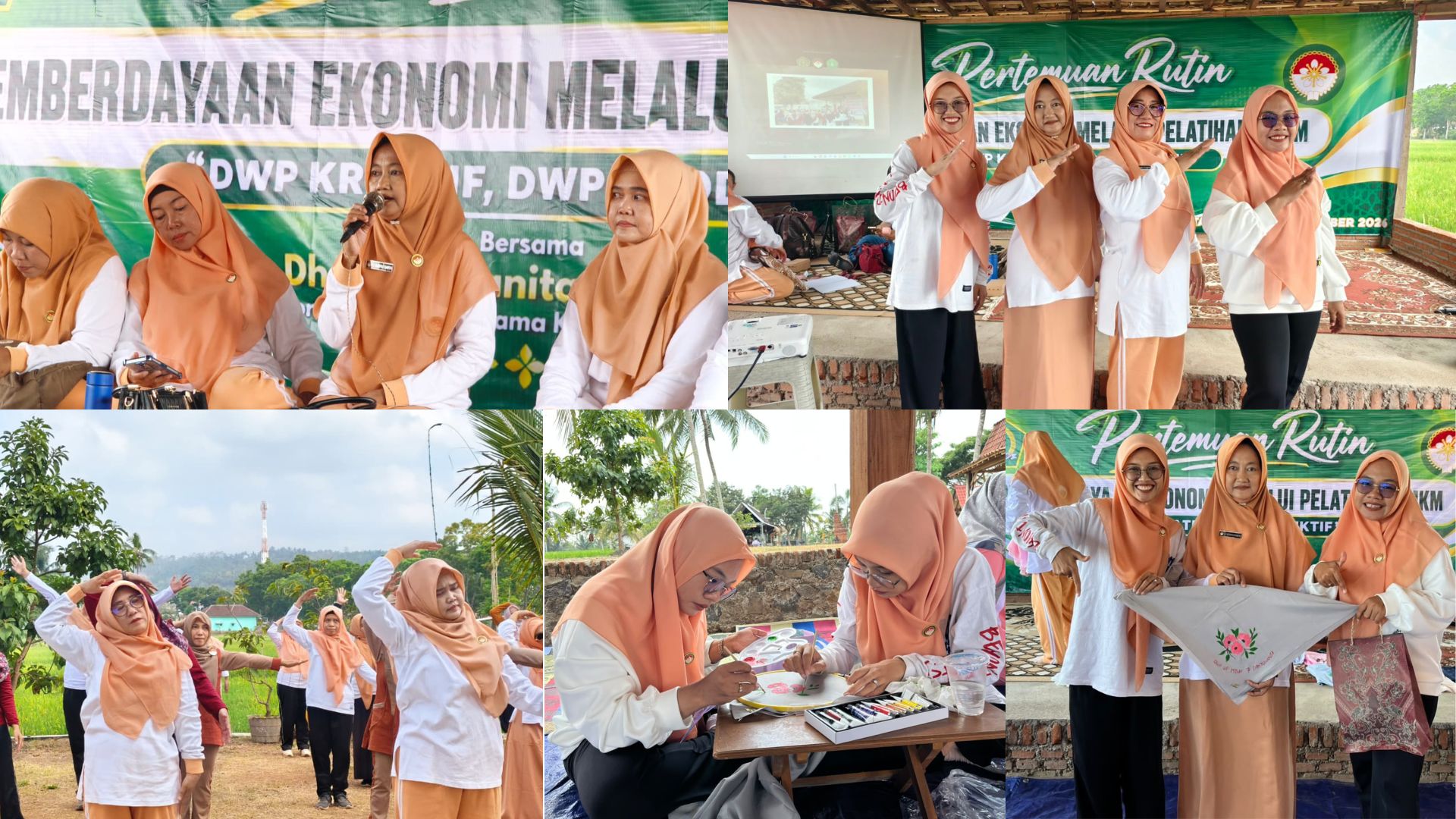 Fajar Kreatif di Taman Mahameru: DWP UP MTsN 7 Banyuwangi Asah Skill Melukis Jilbab