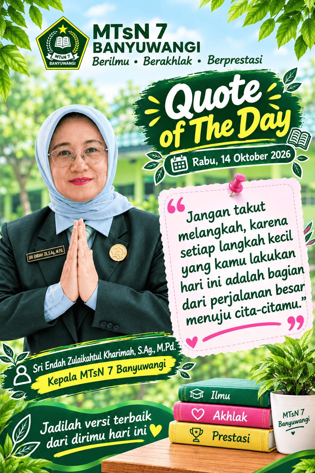 Quote of The Day Rabu, 14 Oktober 2026