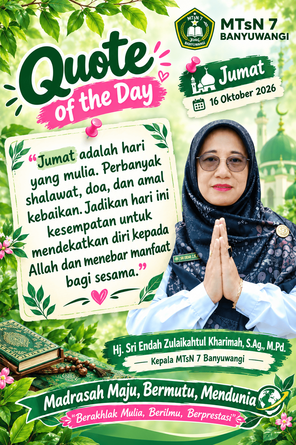 Quote of the Day, Jumat 16 Oktober 2026