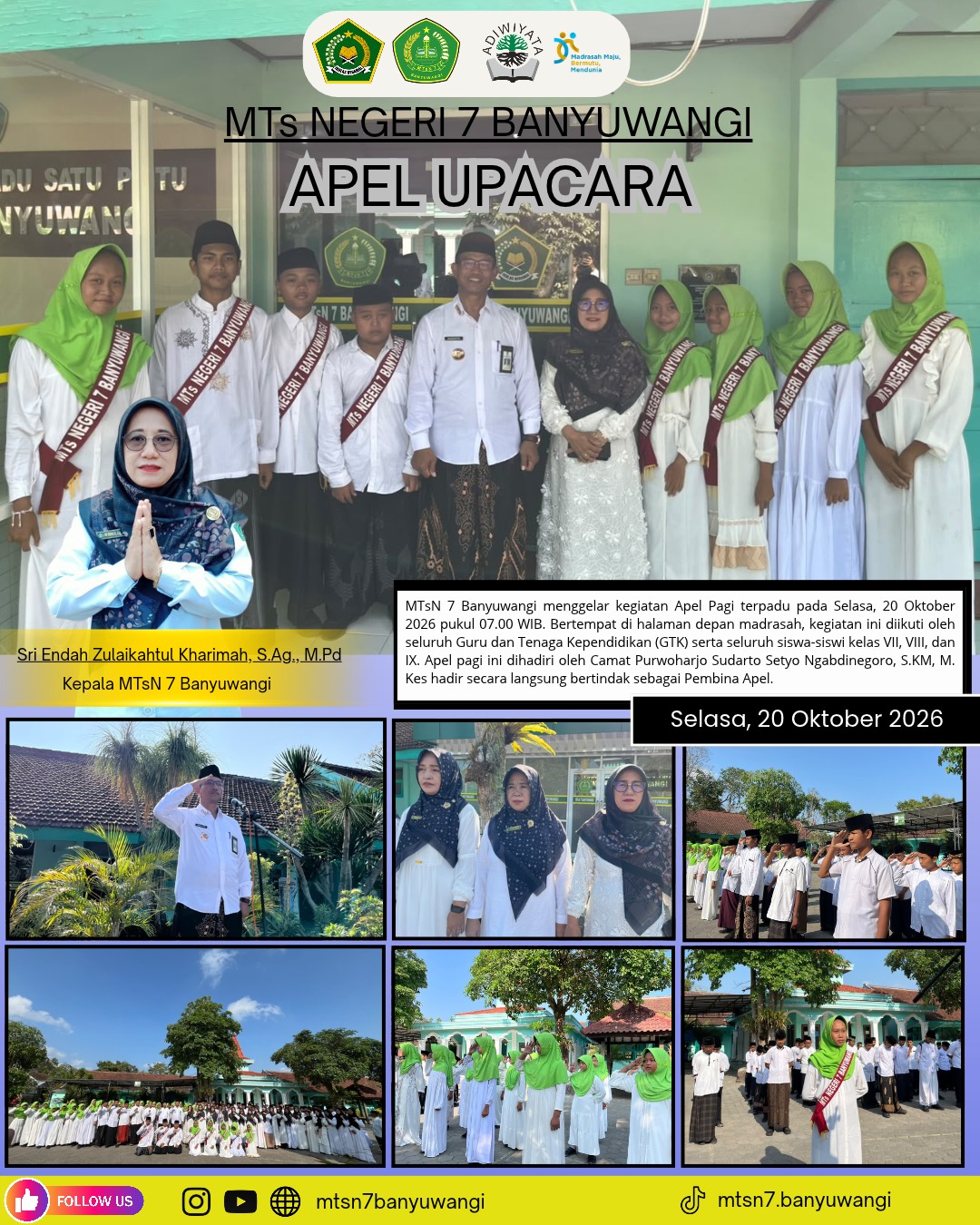 Apel Hari Santri Nasional bersama Camat Purwoharjo