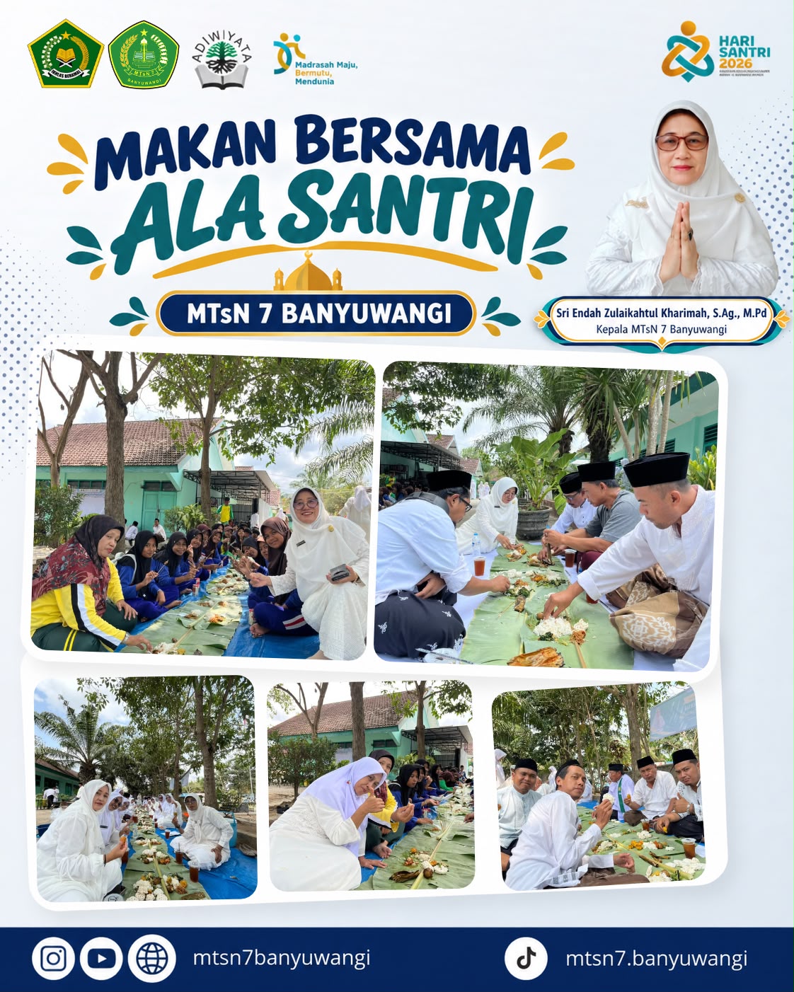 Makan Bersama Ala Santri di MTsN 7 Banyuwangi